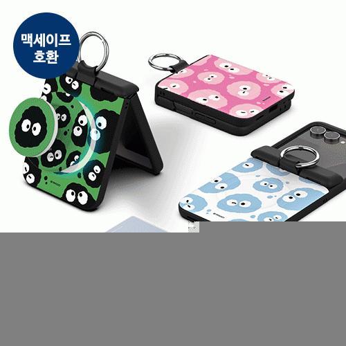 트라이코지 몽몽 와글와글 오토 힌지 보호 마그네틱 카드 도어 범퍼 케이스 갤럭시Z플립7(F766)