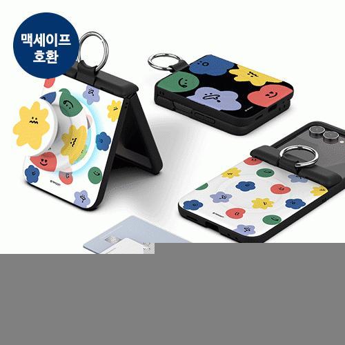 트라이코지 와글와글 패턴 오토 힌지 보호 마그네틱 카드 도어 범퍼 케이스 갤럭시Z플립7(F766)