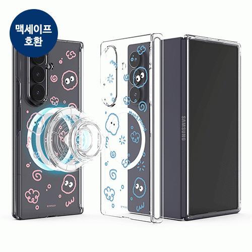 트라이코지 몽몽 두들 오토 힌지 보호 마그네틱 클리어 하드케이스 갤럭시Z폴드7(F966) 폴드6(F956)