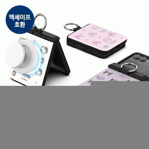 캐릭터즈 러블리패턴 오토 힌지 보호 마그네틱 카드 도어 범퍼 케이스 갤럭시Z플립7(F766)