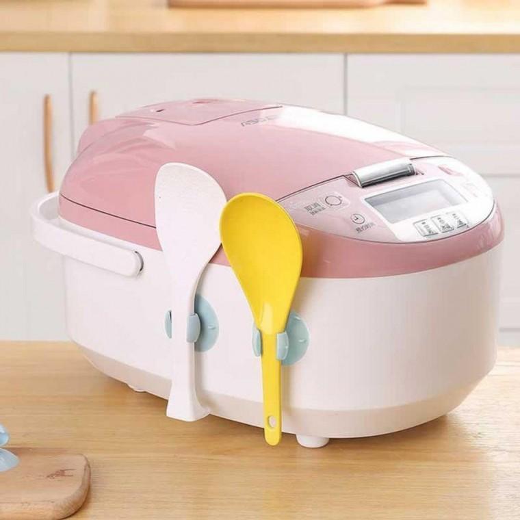 실리콘 부착 밥 주걱 보관 걸이 홀더 거치대 받침대 흡착 주방 꽂이 조리 도구