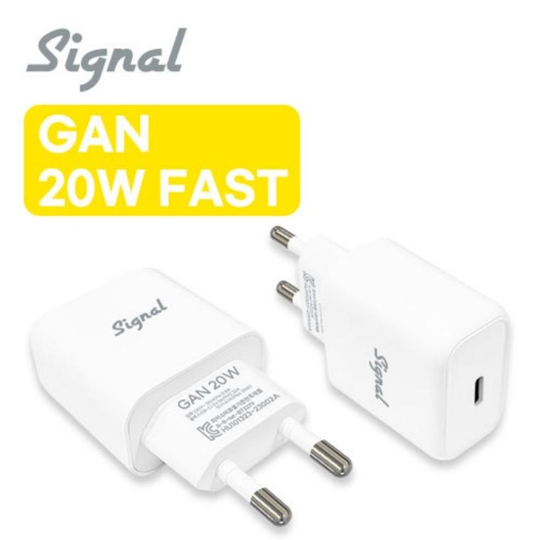 시그널 GAN PD 20W 1포트 가정용 충전기 CTOC CTO8 호환 (케이블 미포함)