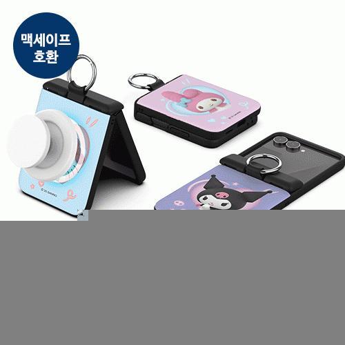 캐릭터즈 하트팝 오토 힌지 마그네틱 카드 도어 범퍼 케이스 갤럭시Z플립7(F766)