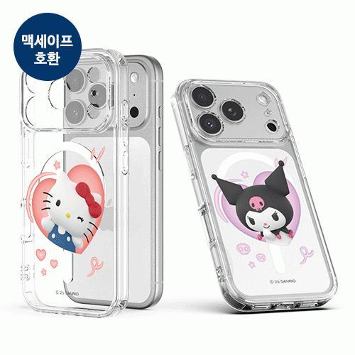 캐릭터즈 하트팝 클리어 렌즈가드 마그네틱 케이스 S25 S24 17 16 S23