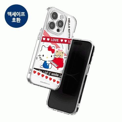 캐릭터즈 LOVE 라인 클리어 렌즈가드 마그네틱 케이스 S25 S24 17 16 S23