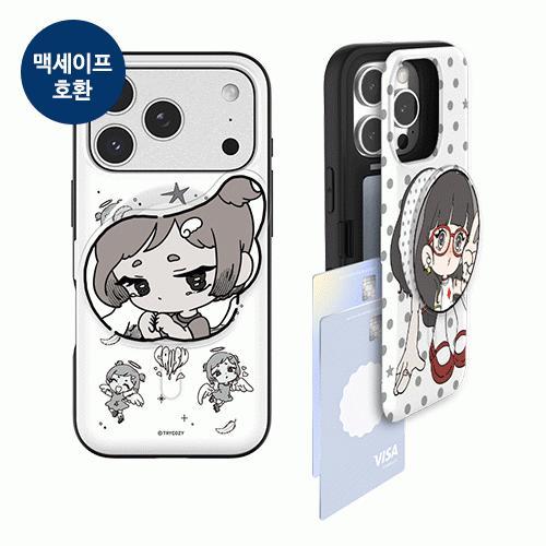 트라이코지 소녀클럽 마그네틱 카드 도어 범퍼케이스 아크릴 마그네틱 톡 세트 S26 17 A36 A16