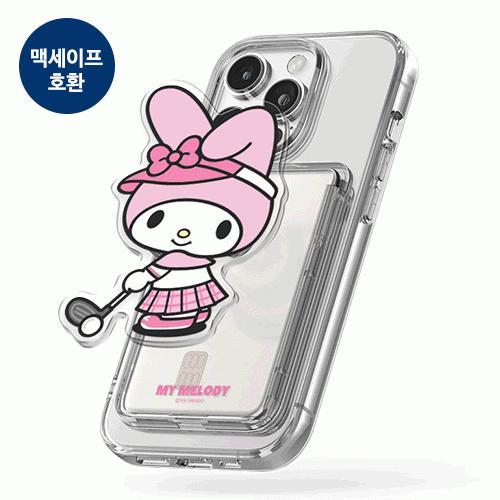캐릭터즈 골프 아크릴 스마트톡 투명 마그네틱 슬라이드 카드지갑