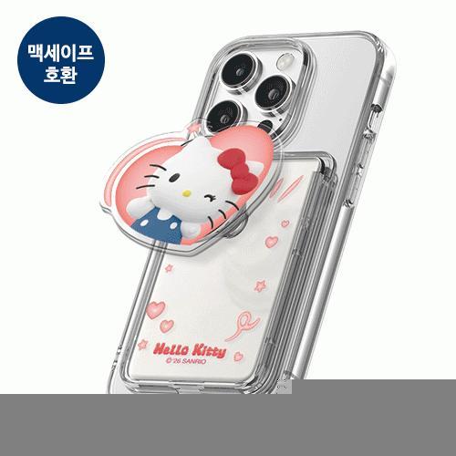 캐릭터즈 하트팝 아크릴 스마트톡 투명 마그네틱 슬라이드 카드지갑