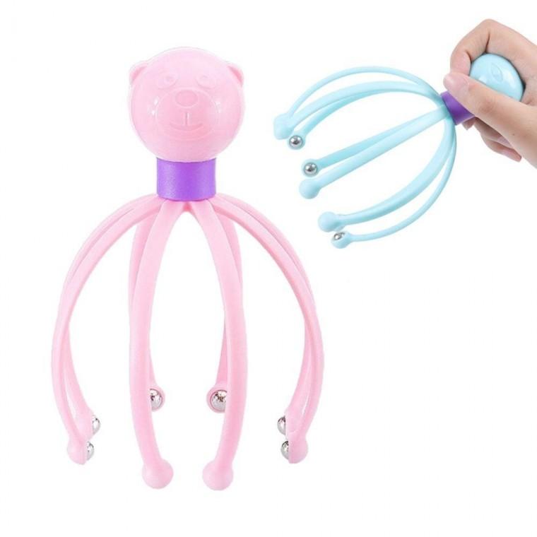 헤어 두피 케어 지압 동물 모양 마사 지기틱 마그네 마사지 마사지볼 머리 건강 쿨링