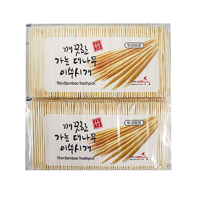 이쑤시개 요지 위생 이쑤시개 꼬지 대나무 2000p