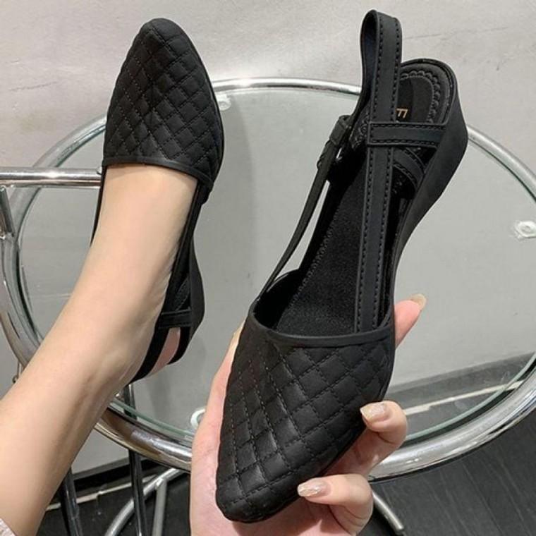 여성 스틸 레토 퀄팅 젤리 슈즈 웨지 샌들힐 플립플랍