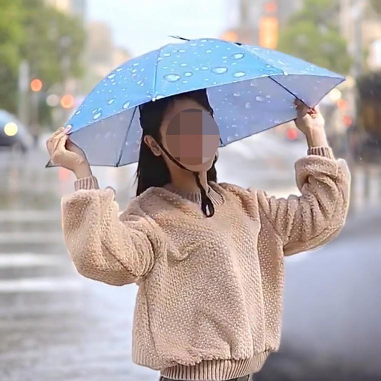 머리에쓰는 우산 모자 백패킹 모자형 달린 트레킹 등산용 머리 골프 양산 농사용 등산 농사 밭일 여행용 양