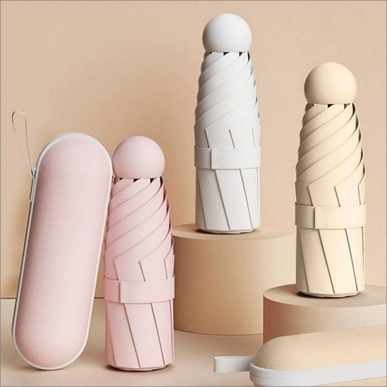 초경량 미니 양우산 접이식 UV 차단 우양산 암막 양산 우산 케이스