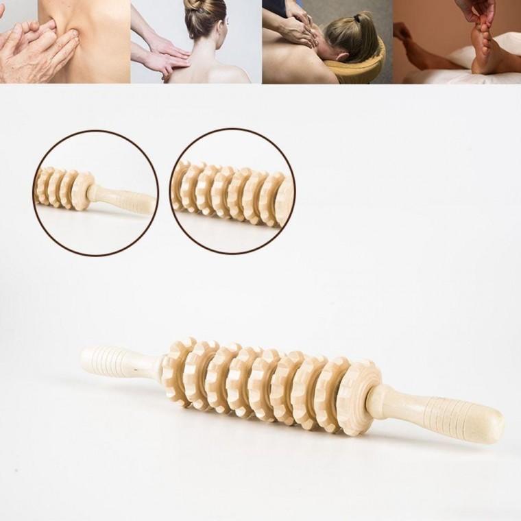 원목 롤러 마사 지바 안마봉 마사지 스틱 지기 종아리 쿨링 복부 허리 마시지 목마 다리