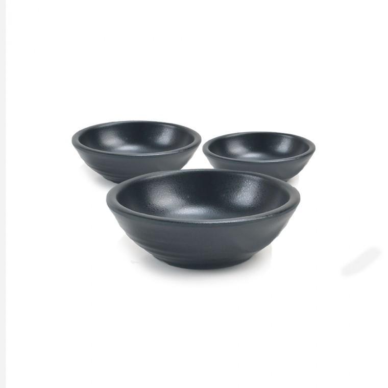 업소 가정용 멜라민 장독 원형찬기 앞접시 블랙