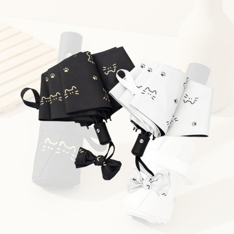 튼튼한 고양이 양우산 편리한 휴대 접이식 양산 우산