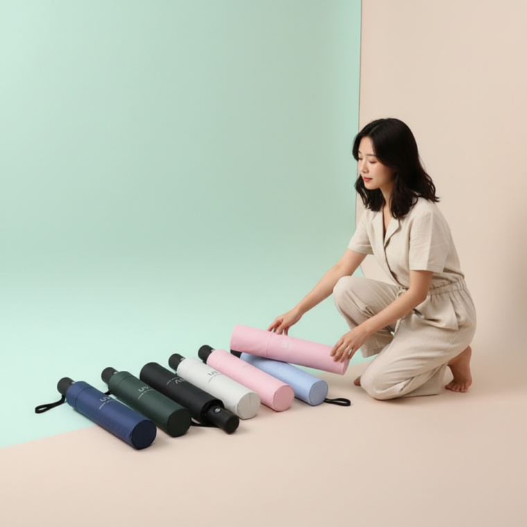 3단 자동 접이식 암막 양우산 자외선 차단 겸용 휴대용 우산 양산