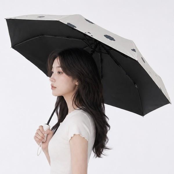 HICKIES UV암막 여름 데일리 자외선차단 클라우드 3단 반자동 경량 양우산