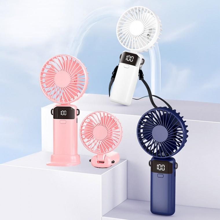 KC인증 휴대용 손풍기 LED 5단바람 핸디 선풍기 DD-13193