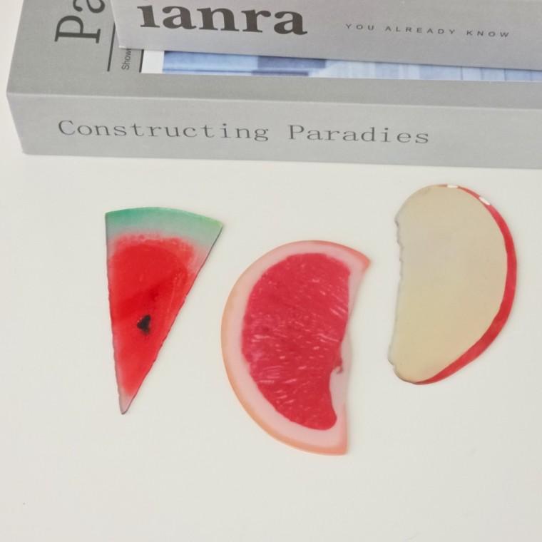 과일 아크릴 책갈피 반투명 북마크 단체 선물 도서관 독서실 책 소품