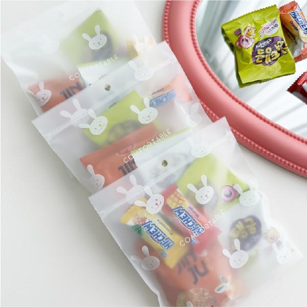 동물 캐릭터 곰 토끼 간식구디백(10장 1묶음)간식 답례품 포장백