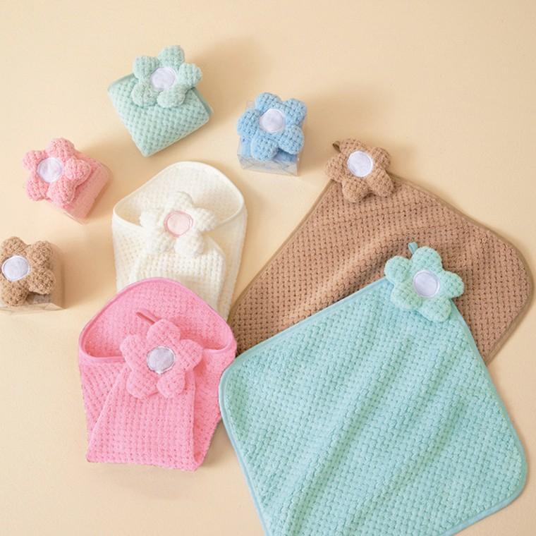 투명 케이스 포장 플라워 극세사 손타월 행사 답례품 기념 걸이형 핸드수건