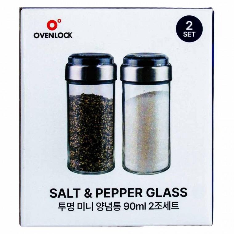 오븐락 투명 미니 양념통 90ml 2조세트 유리용기