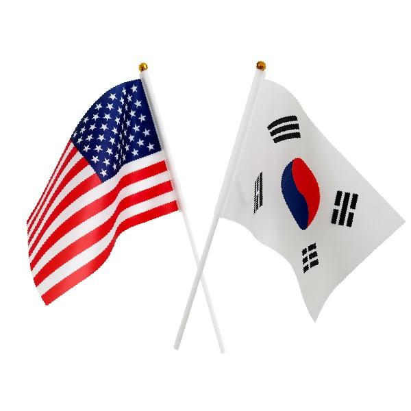 태극기 성조기 미니 응원 깃발 국기 응원 손태극기(10개묶음)