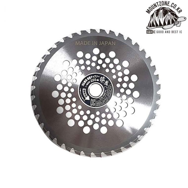 전문작업용 일본산 예초기날 40날 팁쏘 외경255mm 내경 25.4mm