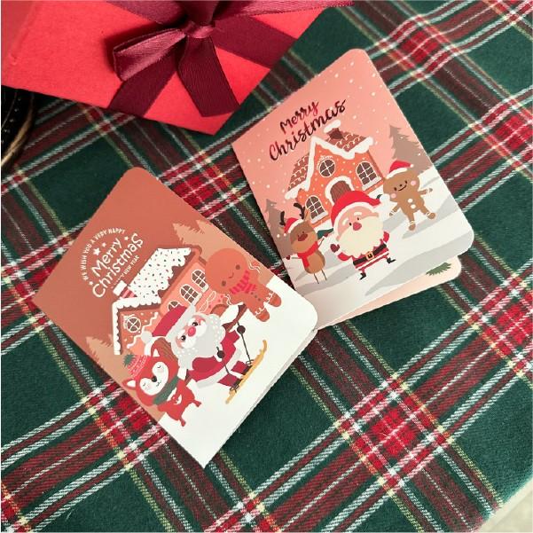 연말 감사 카드 크리스마스 카드 +봉투+스티커포함(6장 1세트) 엽서 선물포장 데코 태그