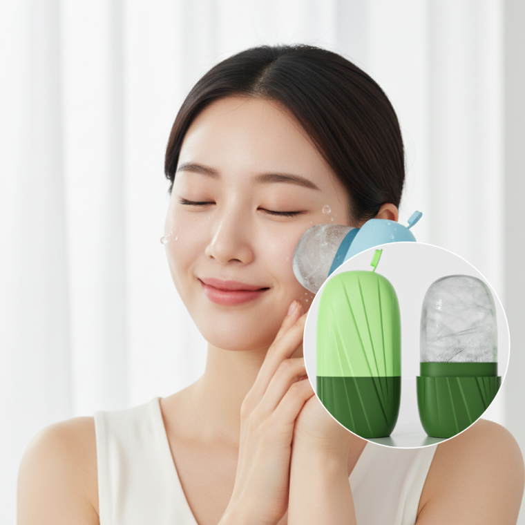 피부 마사지 얼음 틀 케이스 여름 얼굴 열감내리기 아이스 괄사