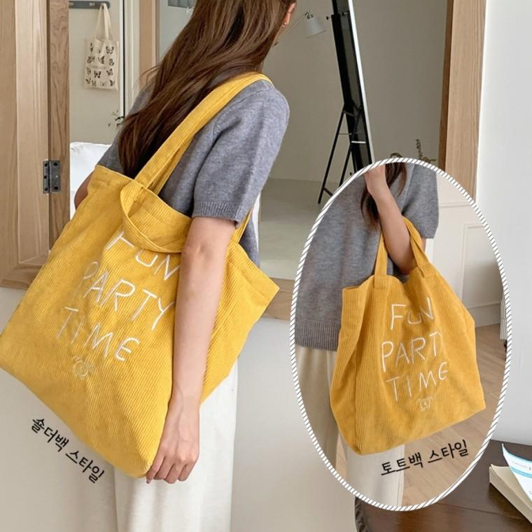 코듀로이 프리미엄 에코백 숄더백 토트백 투타입 노트북가방 대학생 골덴 데일리 가방