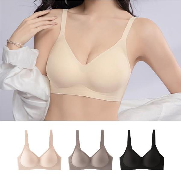 무봉제 에어핏 볼륨업 브라(4가지 컬러 1세트)편안한 데일리 여성속옷 노와이어 여성 브래지어