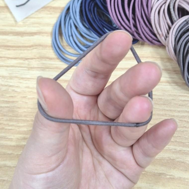 쫀쫀 기본 머리끈 100개입 지름 4cm 고무줄 끈 밴딩