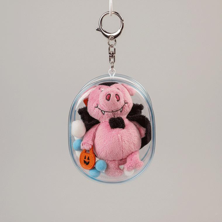 투명 파우치 미니 인형 키링 PVC 백꾸 솜인형
