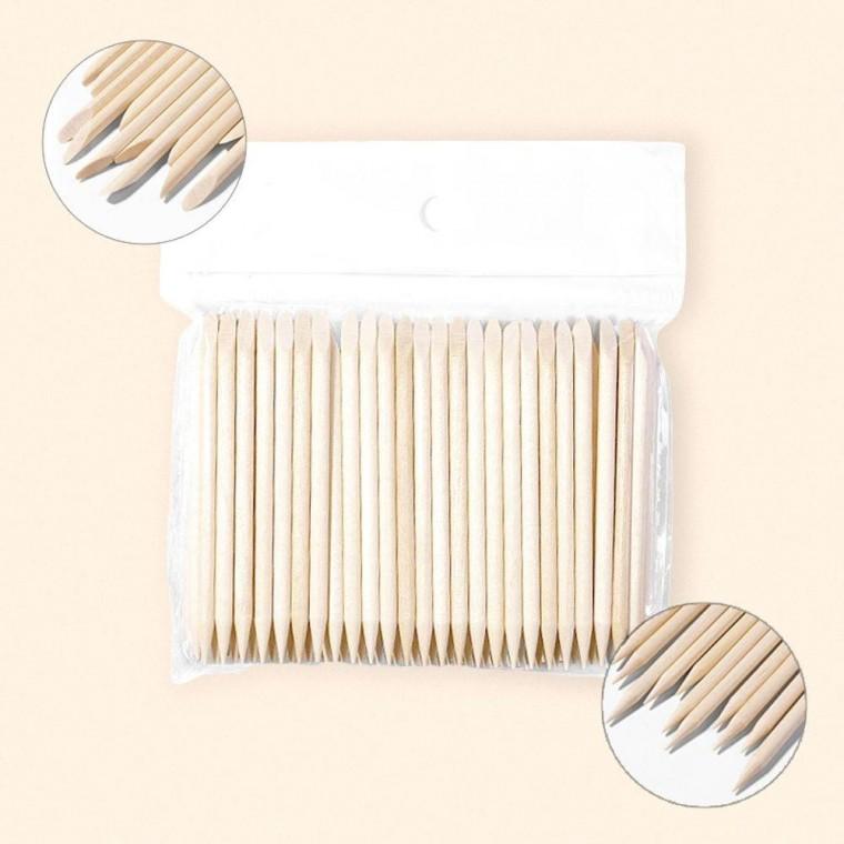 네일 스톤 파츠 재료 우드 스틱 7.5cm 100P 셀프젤네일 아트 네일푸셔 도구