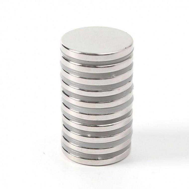 네오디움 초강력 산업용 원형 자석 20X5mm 10개입