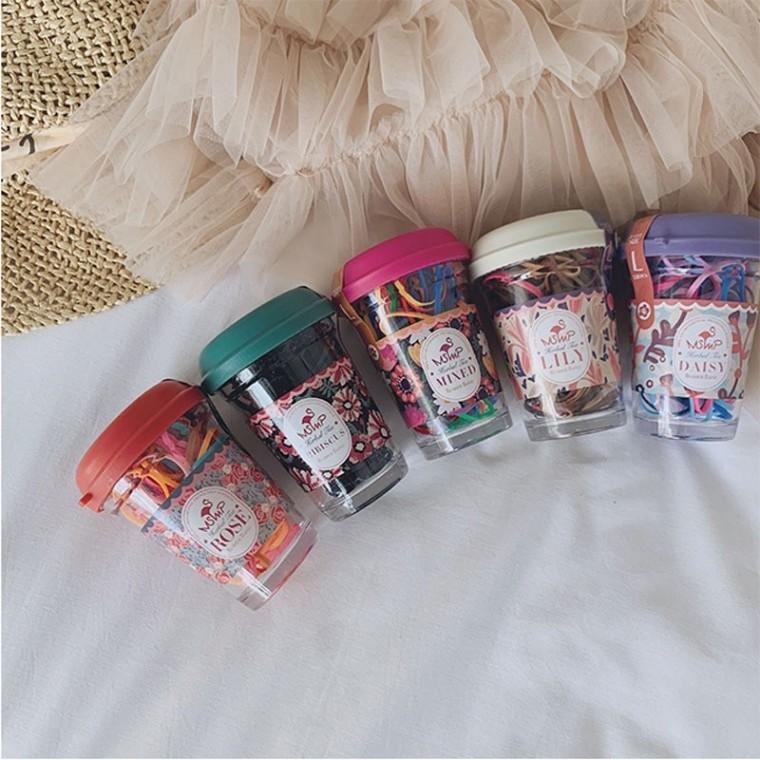 머리끈 헤어끈 고무줄 대용량 세트 머리 묶기 130pcs