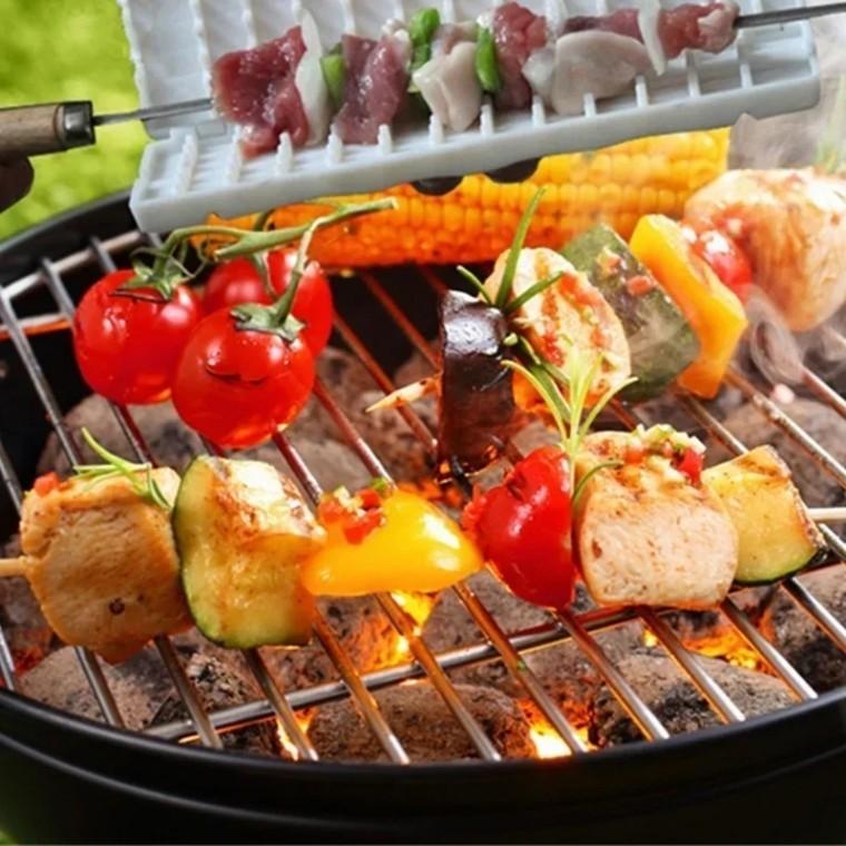 바베큐 스텐 꼬치 꽂이 캠핑 꼬챙이 홀더 세트