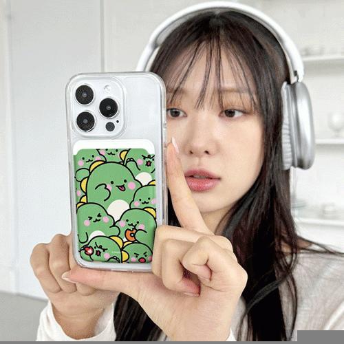 트라이코지 리틀티노 와글와글 맥세이프 슬라이드 카드 지갑 카드 2장 수납