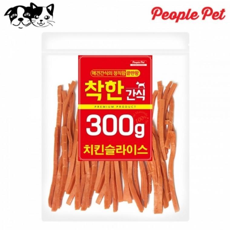 피플펫 착한간식 치킨슬라이스 300g (강아지 간식)