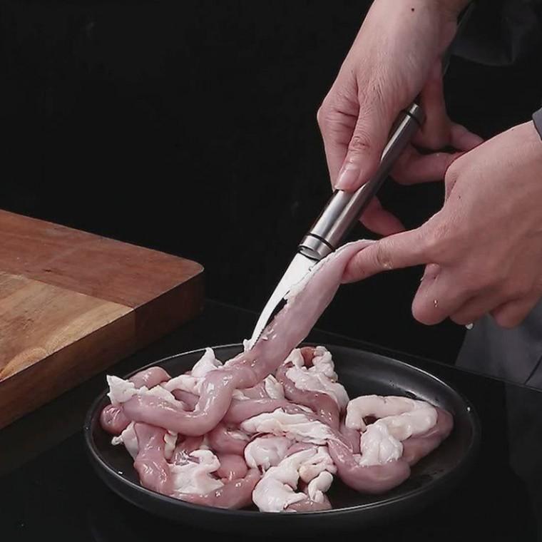 껍질 제거 새우 대하 내장 분리 까는 나이프 도구