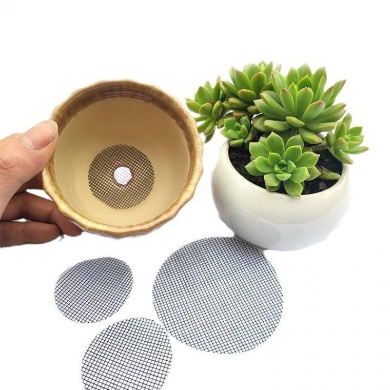 10cm 원형 화분 거름망 부드러운 배수 깔망 50개입