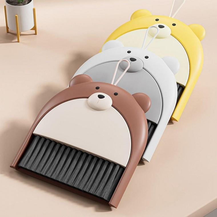 곰돌이 빗자루 세트 미니 쓰레받기 쓰레받이 책상 챗상 청소