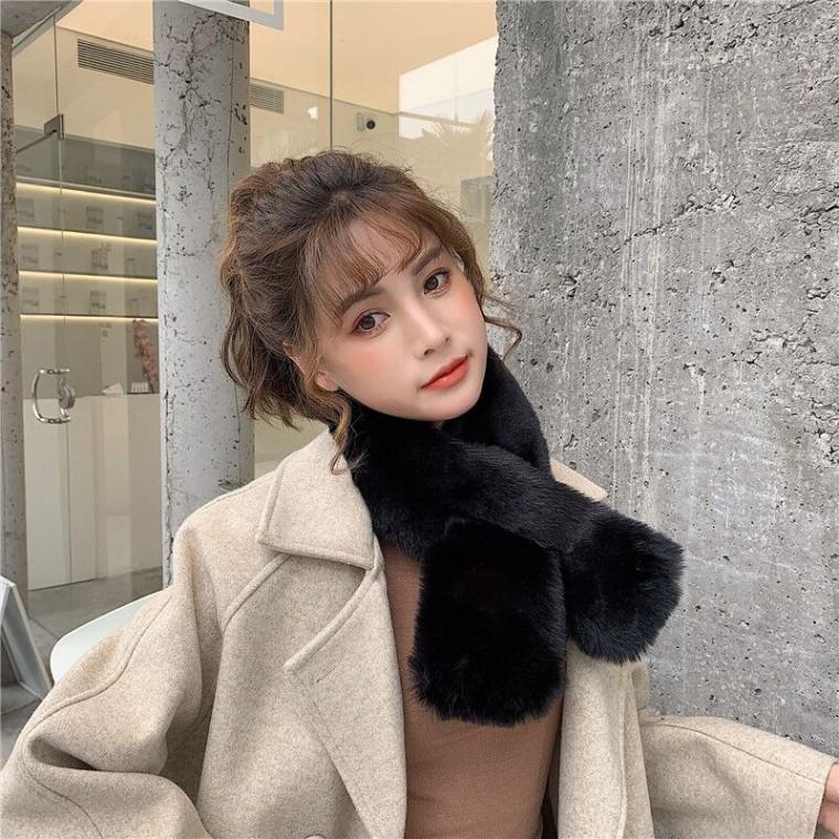 페이크퍼 에코퍼 쁘띠 숏 목도리 짧은 미니 머플러