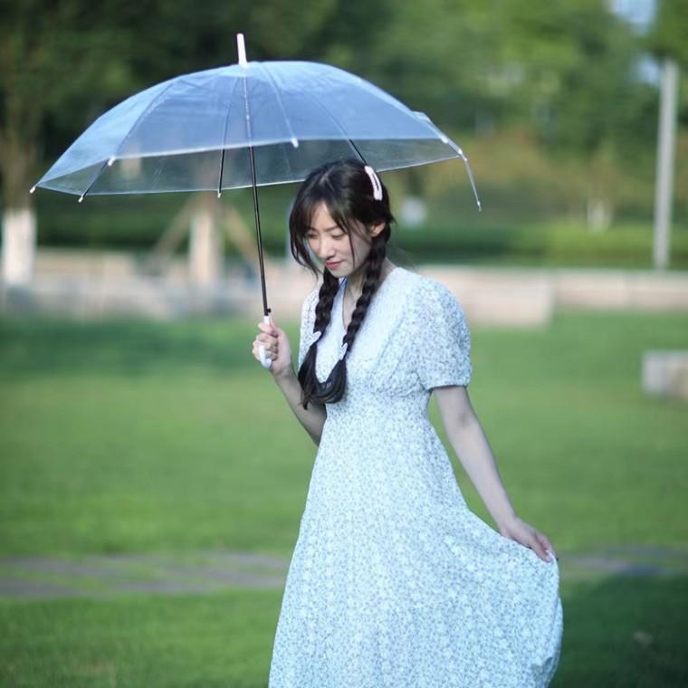 적인 투명장우산 수동 우산