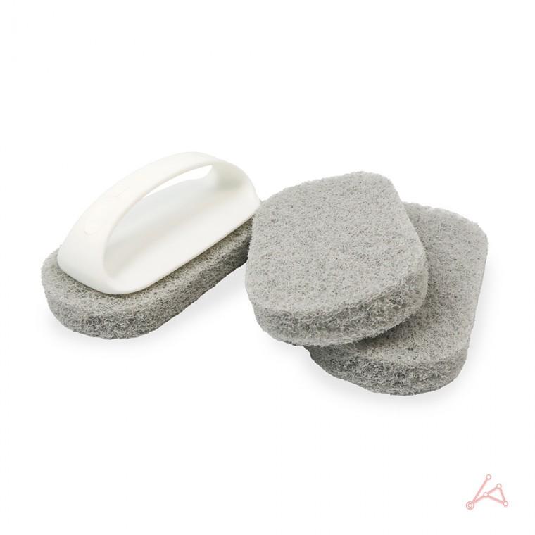 손잡이 청소 수세미 3p