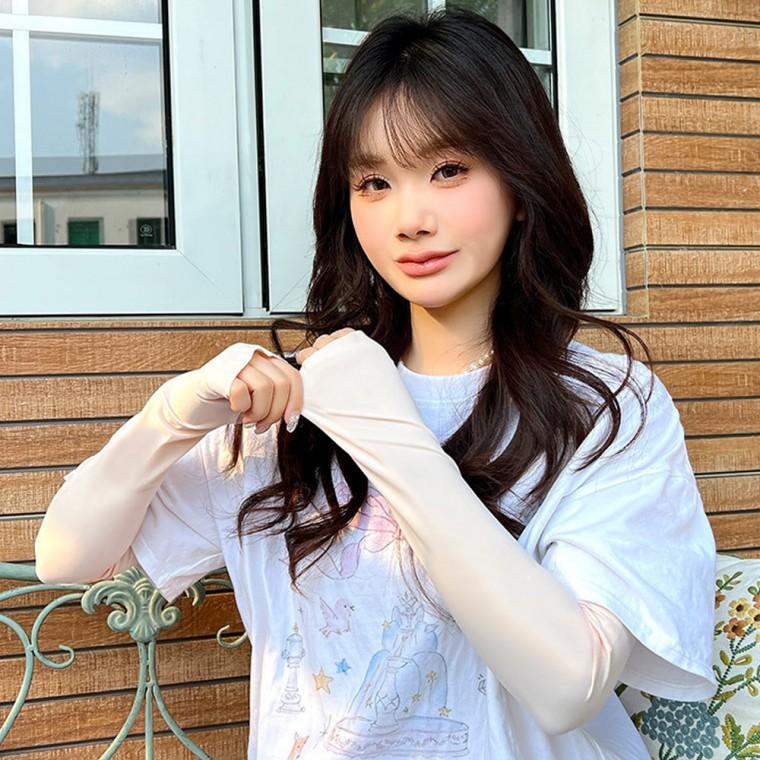핀토 실루엣 얇은 아이스 쿨링 실키 팔토시 SD-260621