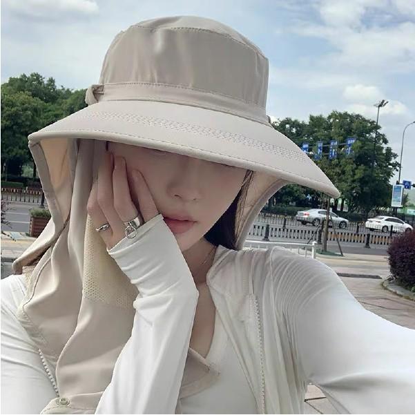 [기회공작소] 여름 산책모자 얼굴가림 넥커버 자외선차단 버킷모자 등산모자 벙거지모자 작업모자 버킷햇
