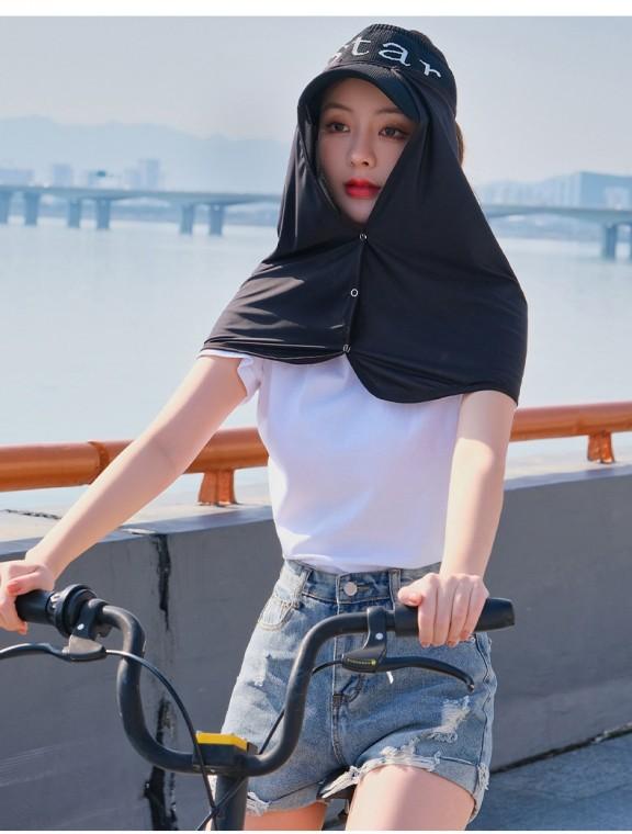 홍대온니-탈부착 햇빛차단 얼굴가리개 모자 햇빛가리개 자외선 롱가리개 냉감 쿨링  썬캡 가리개